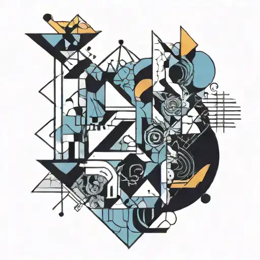 Abstract Geometric Shapes Inspired By Famous Paintings