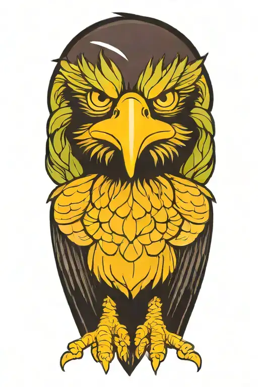 Angry Eagle With Olive Branch