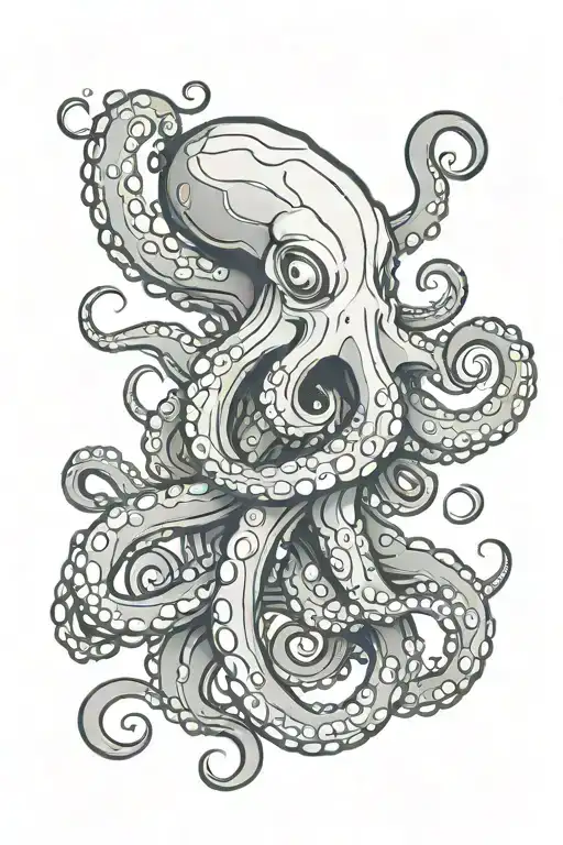 Octopus Wrapped Around Leg