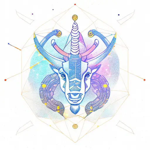 Capricorn Constellation Thick Lines