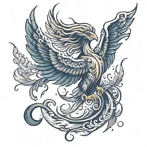 Phoenix Rising Into The Milkway