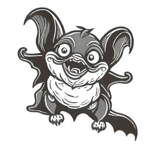 Cute Bat Hanging Upside