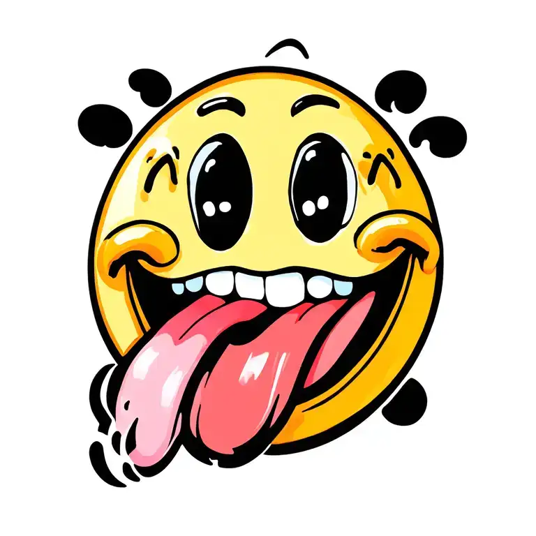 Smiley Face With Tongue Out And Smiley Face On Tongue