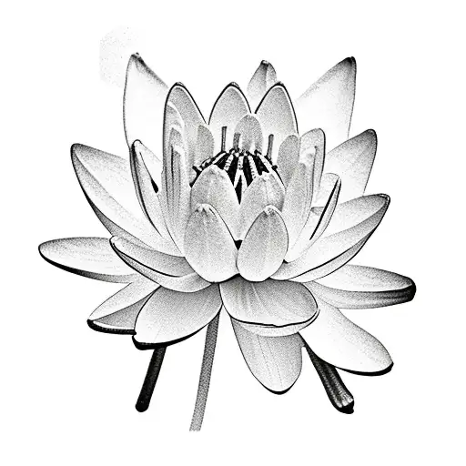 Water Lily And The Larkspur