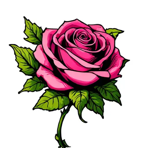 Rose Growing Round Stone