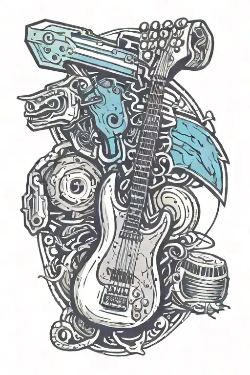 Hammer Throw And Bass Guitar