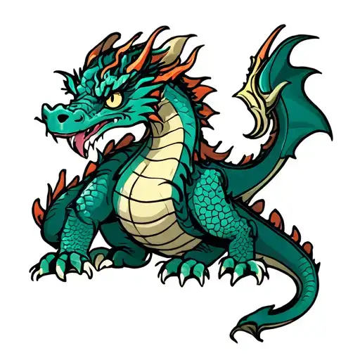 Dragon In Old School Style