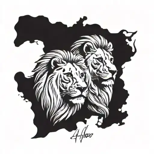 Matching Lion And Lioness With The Words Always & Forever