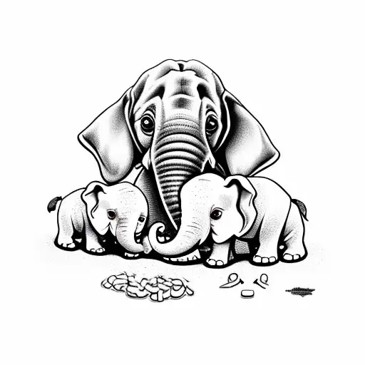 Friendship Between Puppy And Elephant