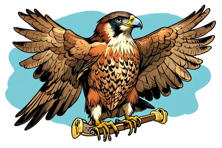 The Falcon Bird Gets A Tattoo With An Induction Tattoo Machine