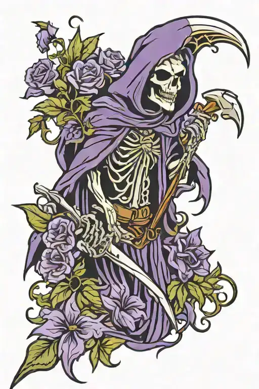 Grim Reaper Purple Flowers