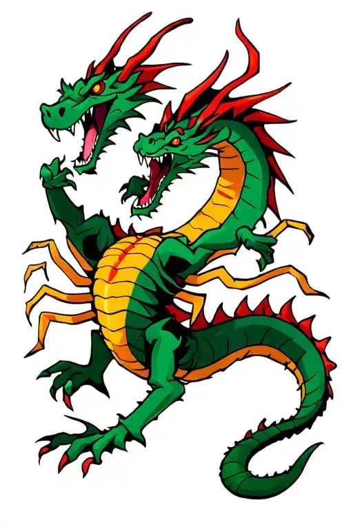 Scorpio Zodiac Fighting A Dragon