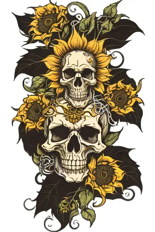 Sunflower Skull Time