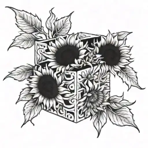 A New-school Style Sunflower Box