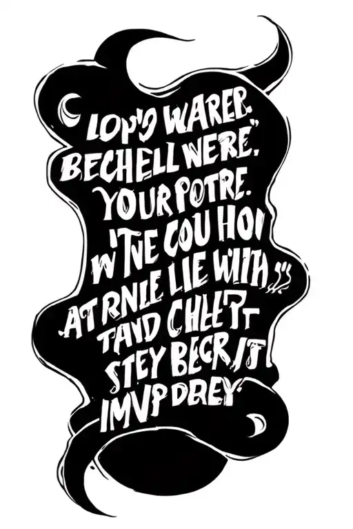 Quote Tattoo Down The Spine