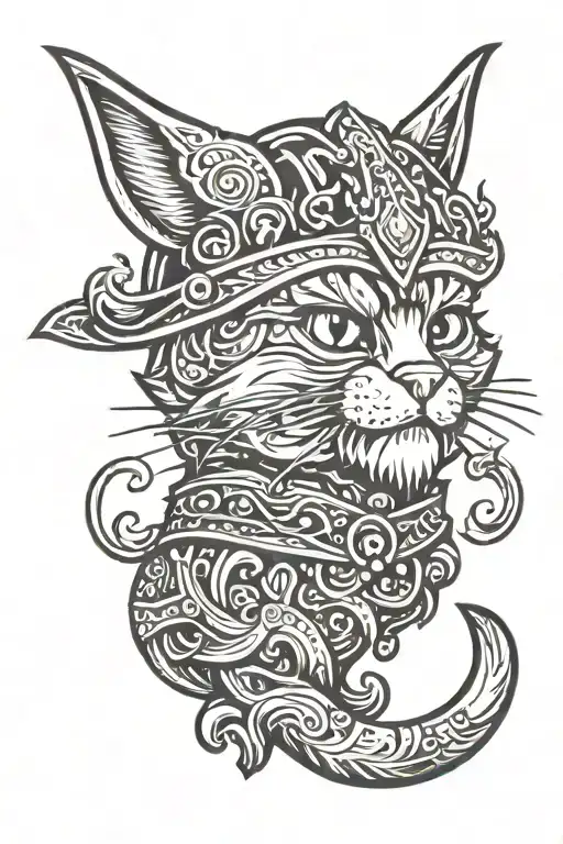 Viking Design Of A Cat