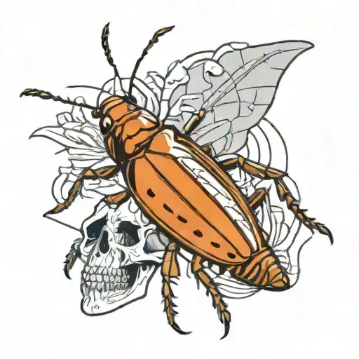 Cockroach And Skull