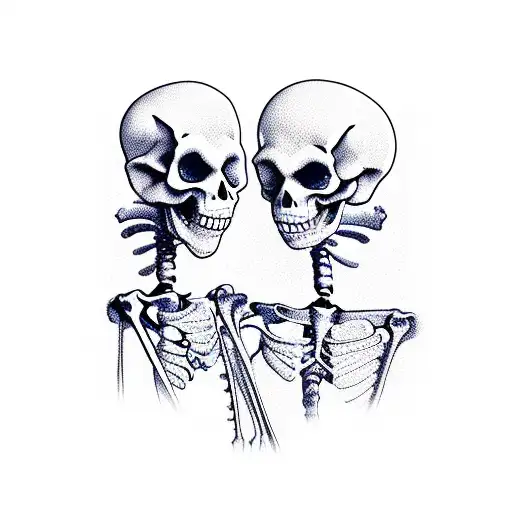 2 Skeleton Friends Cheers Ing