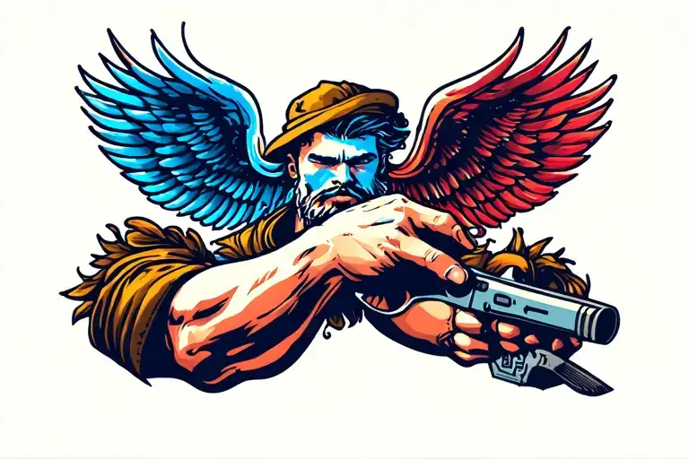 He Is Faithful Forearm Tattoo With Color For Men