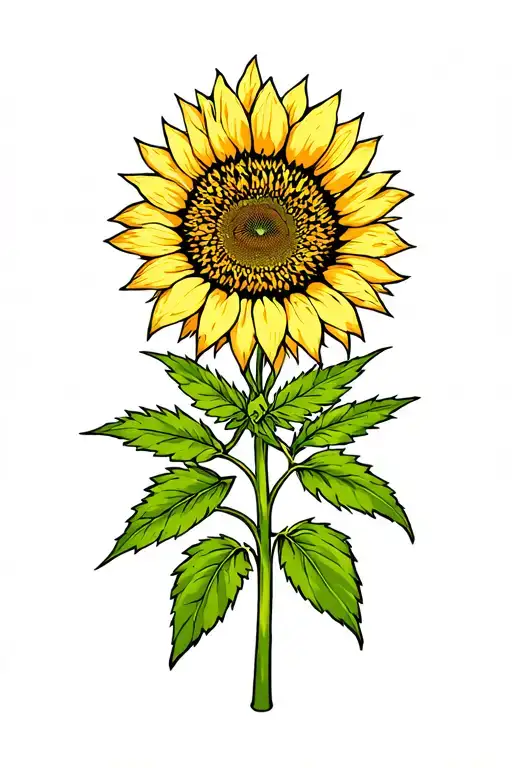Sunflower With Cannabis