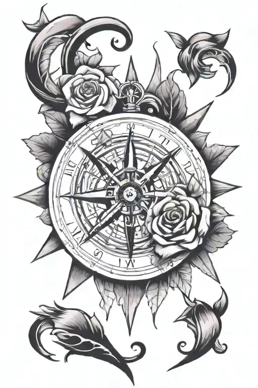 Rose Compass Roman Numerals