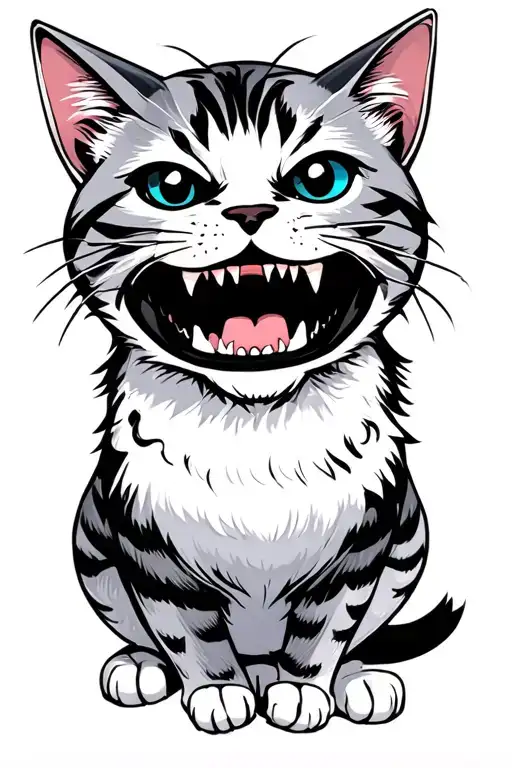 Cat With Human Teeth Meme