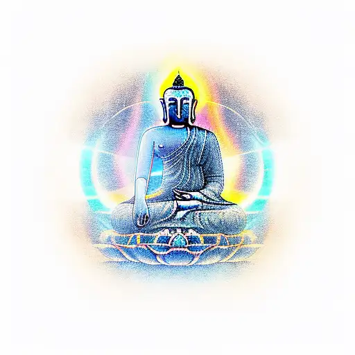 Celestial Black Hole With A Mirage Of Budha And The Text Memento Mori