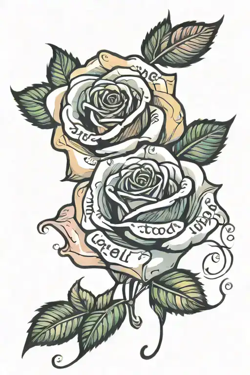 Rose Wrapped Let It All Work Out Quote With Colors Throughout The Text