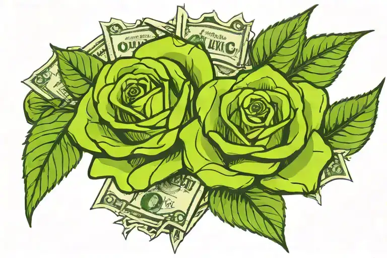 Roses Made Out Of 100 Dollar Bills With Crown On Top That Says King