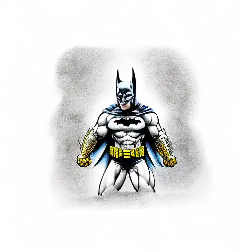 Batman Holding Joker Off A Building