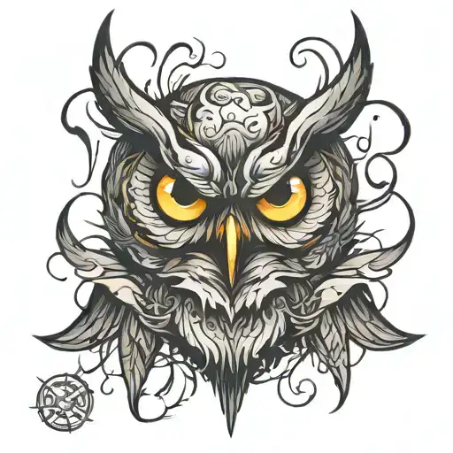 Horror Inspired Owl Realism