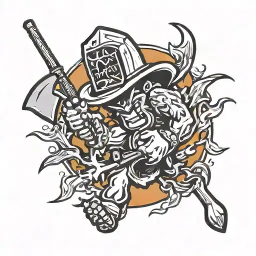 Taz Cartoon Whirl Wind Holding Fire Pick Axe