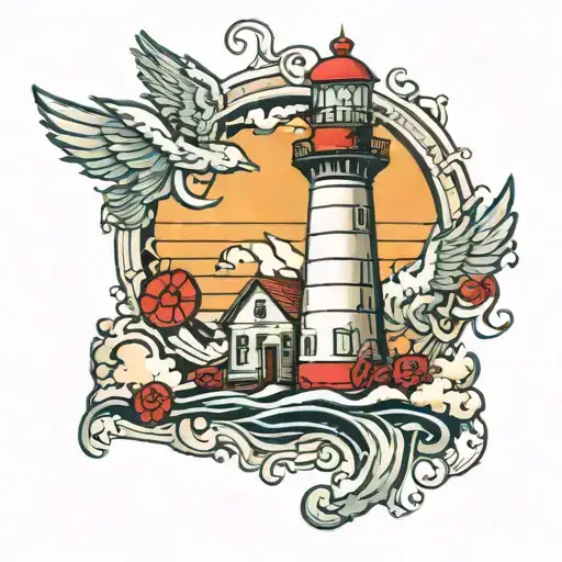 Lighthouse With Medical Symbols Incorporated