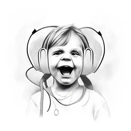 A Child Connected To Music
