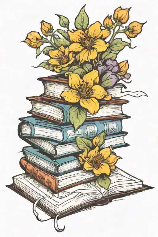 A Stack Of Books With The Top Book Open And Has Flowers Coming Out Of The Pages And Says Te Vivo