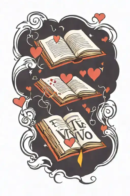 Open Book With The Words Te Vivo Coming From The Pages Surrounded By Hearts