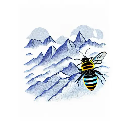 Bee In Mountains
