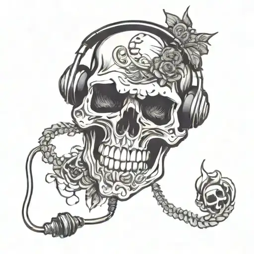 Rap Skull Earphones Peace