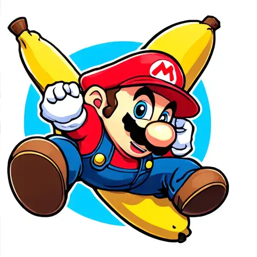 Super Mario With Banana