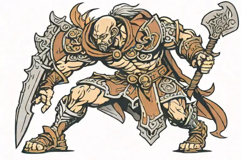 Male Warrior Walking