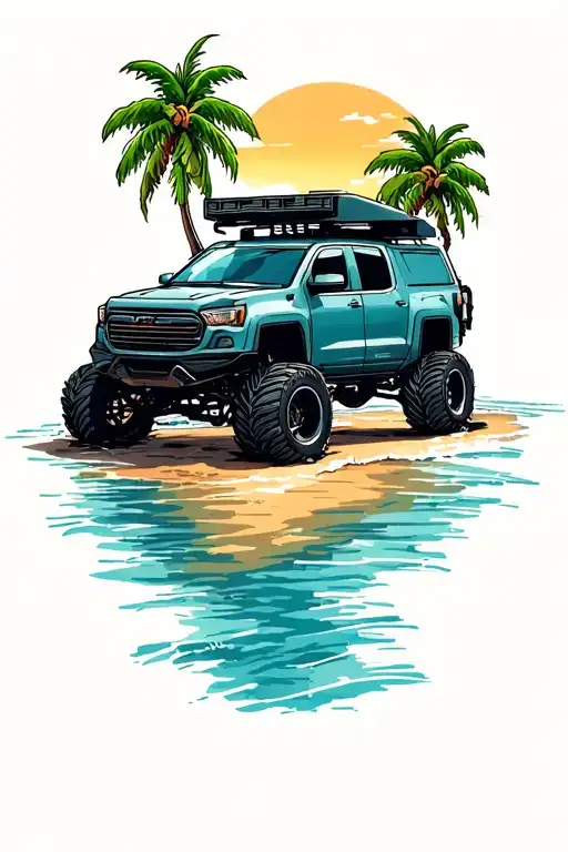 Outdoor Beach Camping Offroad Vehicle Conquering