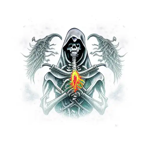 Grim Reaper Collecting Souls