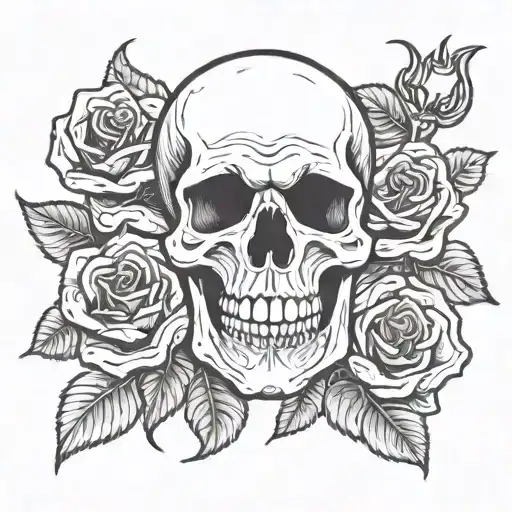 Skull And Roses
