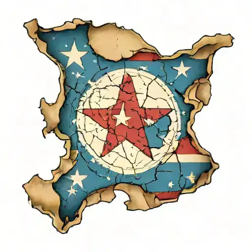 Texas Flag Ripped Skin