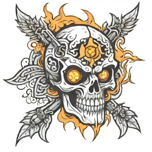 Skull Fire Eye