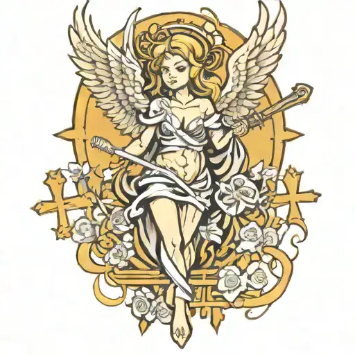 Angels And Crosses Horizontally A Scar