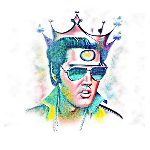 Elvis With Spraypaint Crown