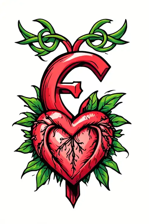 Celtic Heart With Letter E In It
