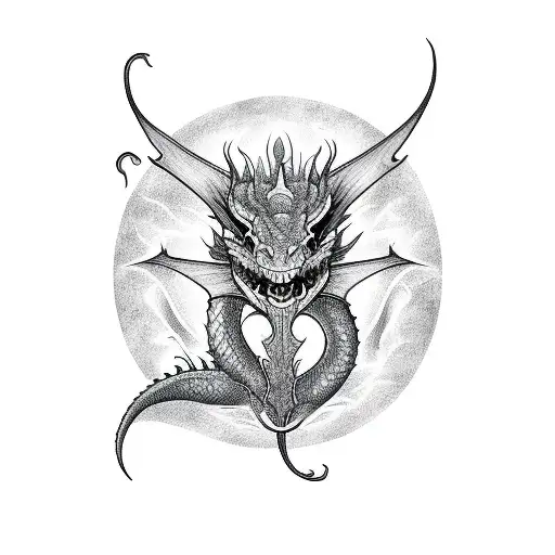 The Shape Of A Dragon But Just In One Line