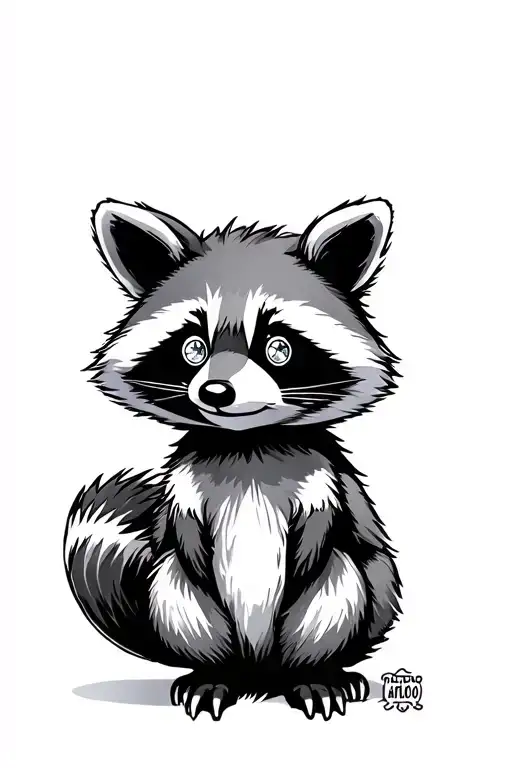 Raccoon With Diamond Eyes